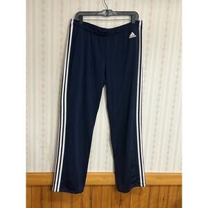 Adidas Track Pants Men’s Size L Blue Drawstrings Elastic Waist